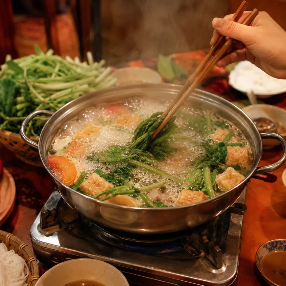Bàn ăn tại Phạm Thành Hùng